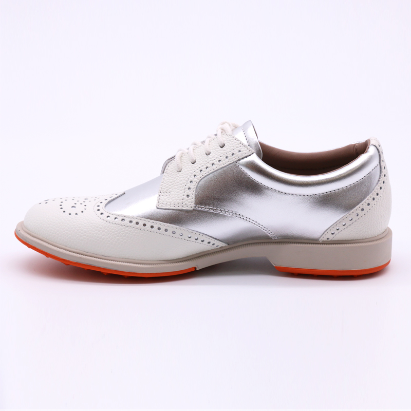 New golf shoes women's non-slip waterproof breathable British leather shoes sports casual flat bottom nailless shoes