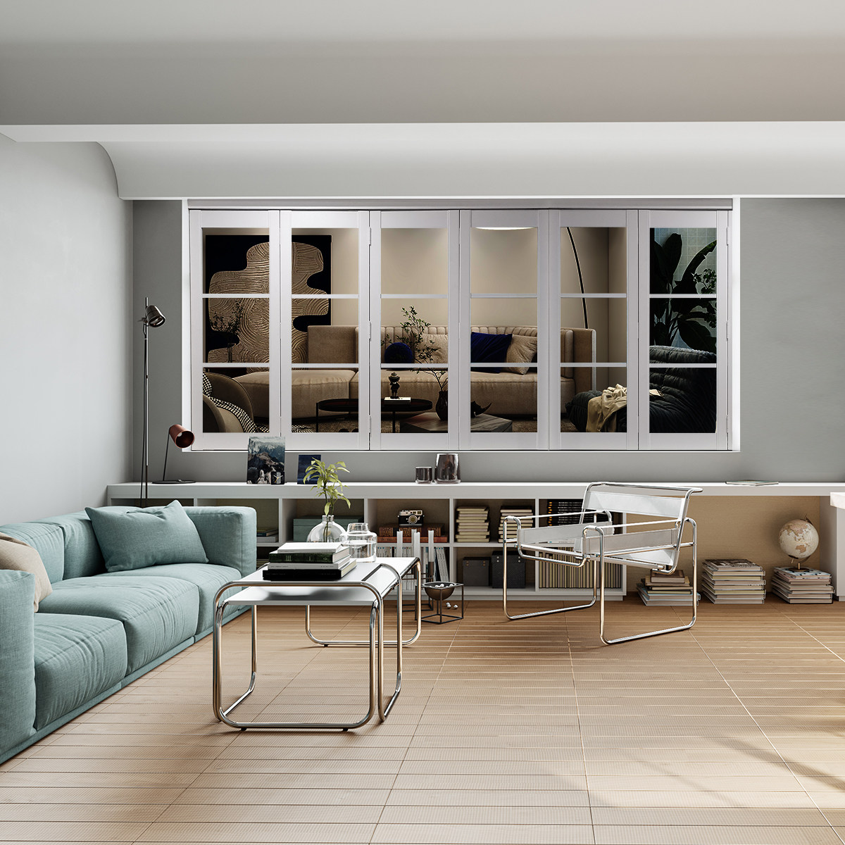 Shanghai Xinlian Indoor Balcony Room Partition Window Kitchen Solid Wood Glass Lattice Window Retro Sliding Window Folding Door