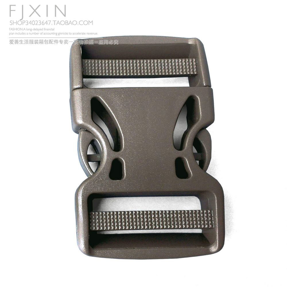 New belt bag buckle double adjustment plastic buckle Brown snap buckle Seamless backpack buckle Inner diameter 3.8 5cm