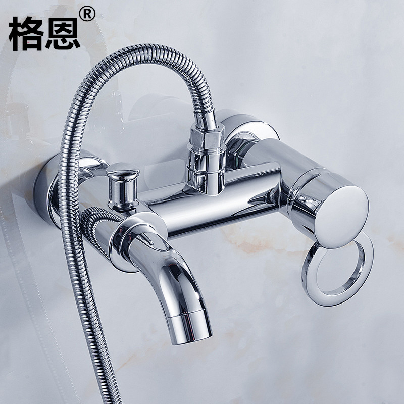 Simple Shower Full Copper Bathroom Shower Faucet Rain Shower Set Concealed Mixing Valve Cold and Hot Water Faucet - Taobao