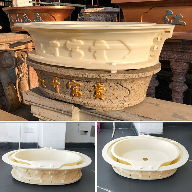 Cement Flower Pot Mold Homemade Round Oval Bonsai Model Thickened Plastic Stencil Garden Planted tree Flower Box