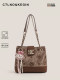 Ctlnokegin Maillard Embroidered Tote Bag Women's New 2026 Large Capacity Versatile Underarm Shoulder Bag