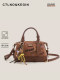 Ctlnokegin Original Graffiti Design Bowling Bag Women's New Boston Bag Hand-Held Crossbody Bag Pillow Bag
