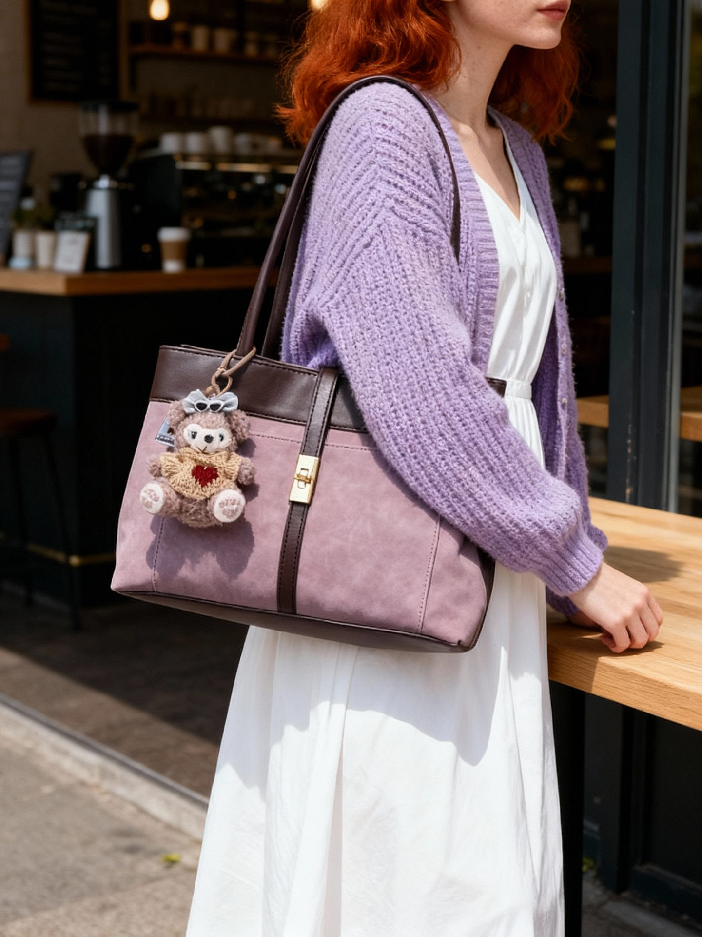 Ctlnokegin Bag Retro Large-Capacity Matte Texture Underarm Bag 2025 Winter New Commuter Tote Bag for Women