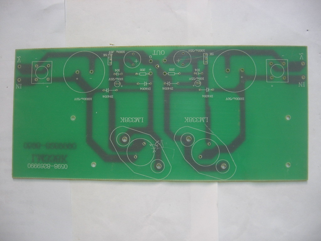 LM338K × 2 high precision large current adjustable stabilized power supply empty board output current up to 5A 