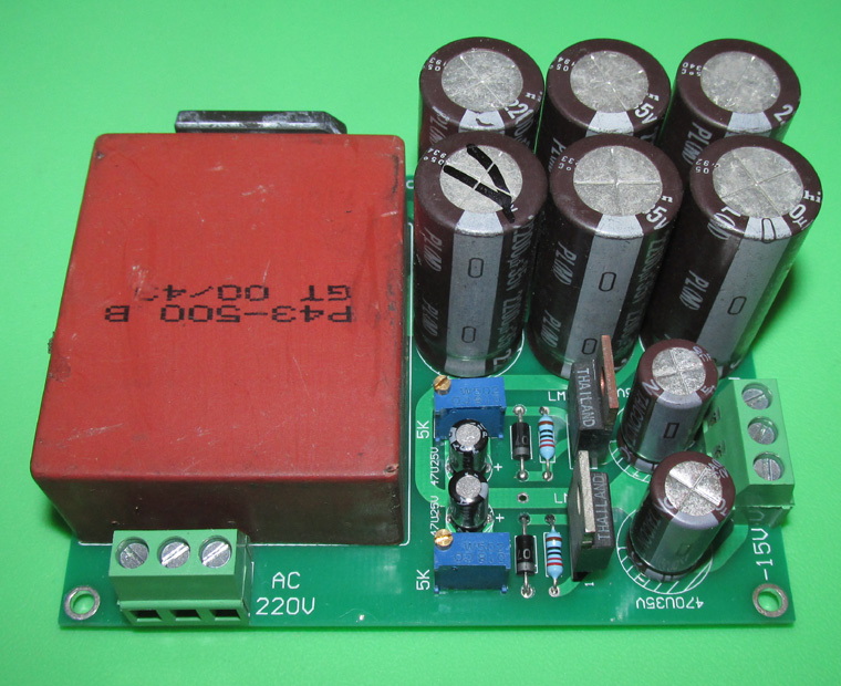 Audio pre-stage with imported LM317 LM337 power board 220V into the soil 1 2V to soil 22V adjustable LG75LA