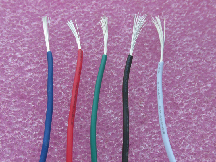 Copper tinned 34 0 14TS Environmental protection electronic wire UL1007-18#AWG 80deg 300V