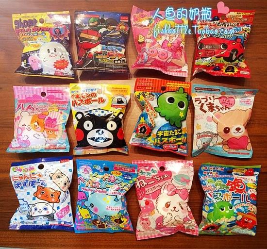 现货包邮一组5个日本儿童泡澡球沐浴球入浴盐泡完有小玩具抖音