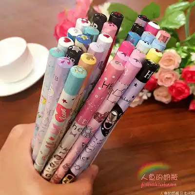 Spot Japanese Japanese cartoon pupils wood pencil pen set HB B pattern random 5