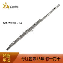 German Brugger 17-hole E-key French button flute silver-plated mouthpiece and body model FL-63