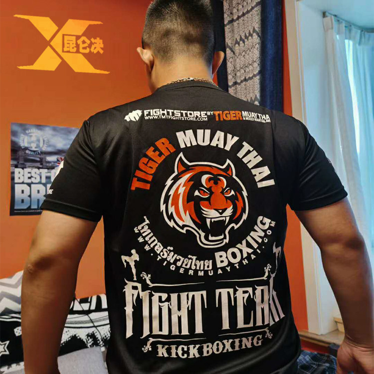 muaythai Thai Tiger Muay Thai T-shirt Venom Quick-drying fitness boxing AKA short-sleeved pants Sanda suit UFC