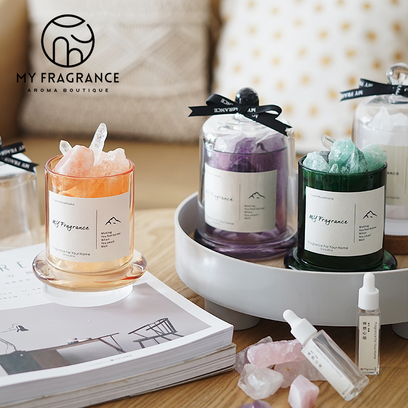 Natural view of Kaoru Xia household Crystal aromatherapy expanded stone fire-free essential oil ornaments scattered fragrance device lasting fresh bedroom