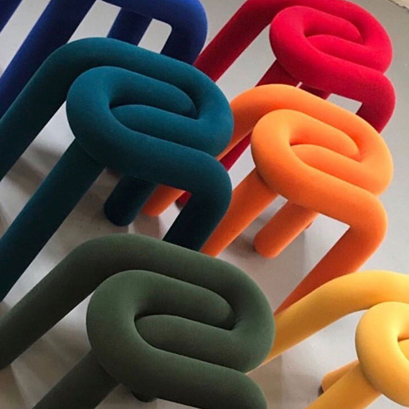 Modern simple INS bent chair designer single chair Boldchair sample room creative special-shaped clothing store stool