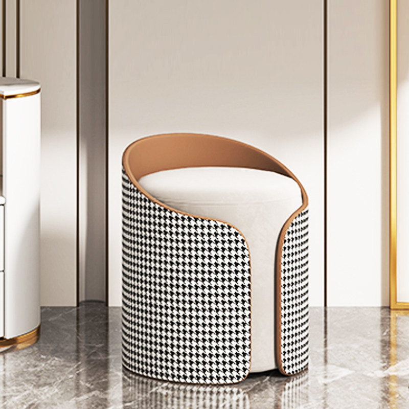 Nordic light luxury makeup stool home sofa stool door change shoes stool backrest chair creative bedroom dressing backrest stool