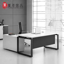 Office furniture boss table simple modern boss desk big class desk boss desk President manager table with side table