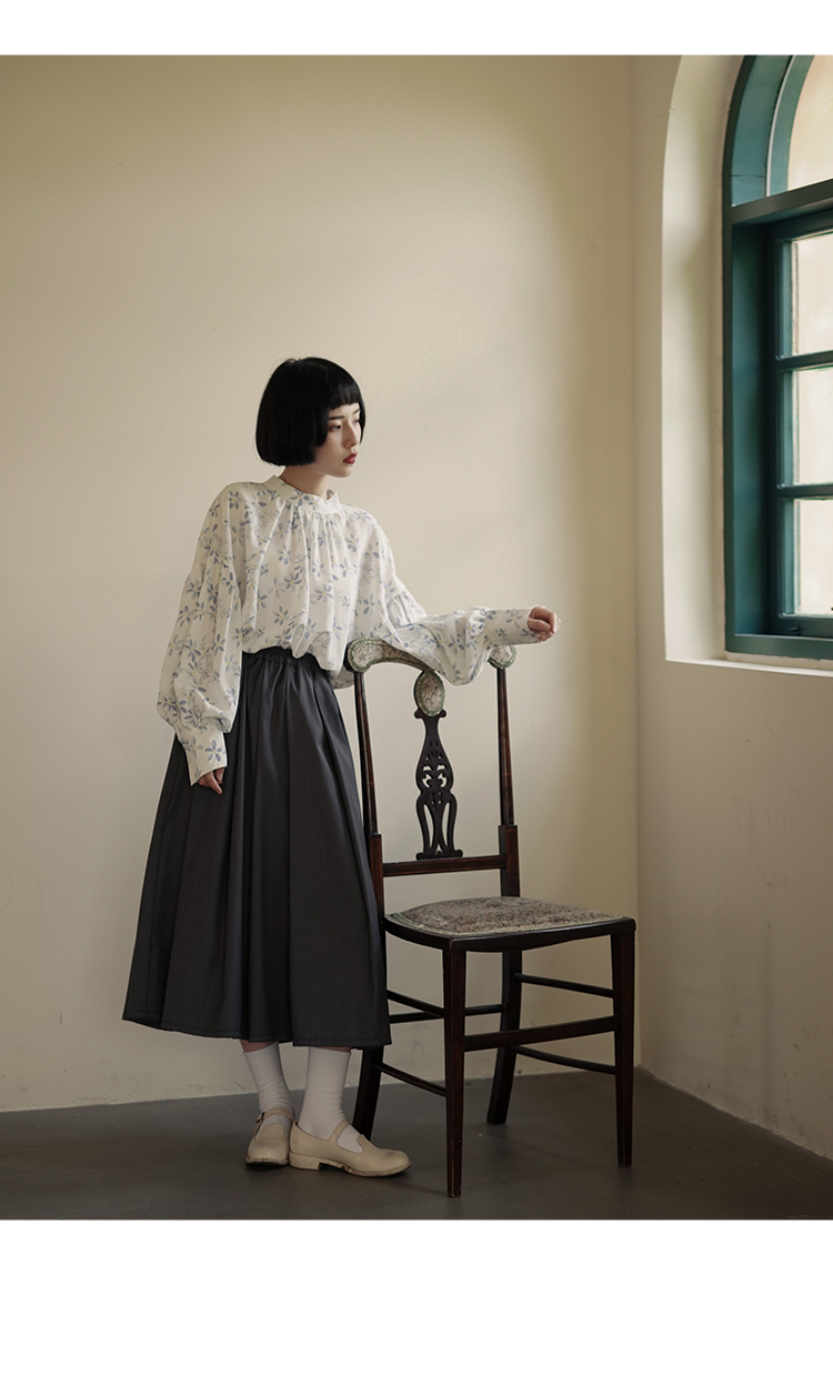 昭和レトロなプリーツスカート（グレー） - ショップ raner47