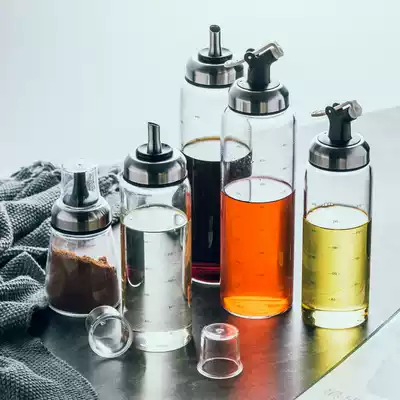 New glass oil bottle leak-proof press type large and small household perfume bottle vinegar bottle soy sauce bottle kitchen supplies