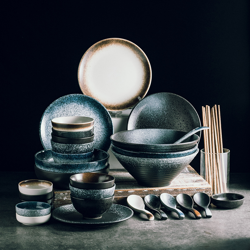 Japanese-Style Tableware Set Bowls and Plates Home Combination Creative Housewarming Gift 2026 Trending Tableware