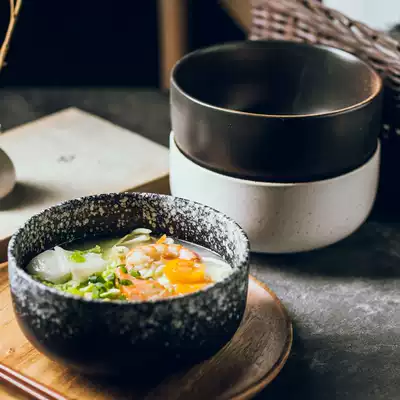 Japanese instant noodle bowl with instant noodle bowl large tableware deep bowl serving bowl dish flavor thousand pull bowl taste thousand pull bowl dormitory ceramic bowl can be customized