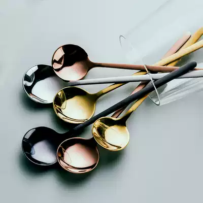 304 stainless steel coffee spoon dessert milk tea small spoon home creative mixing spoon coffee spoon cute small spoon