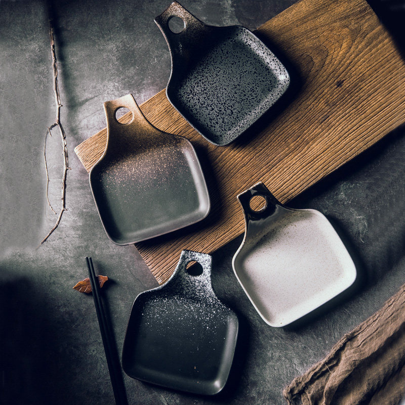 Day Style Shoveling Pan Creative with handle flat pan Breakfast disc Irregular Loading Disc Sub family Restaurant Dining Hall Universal