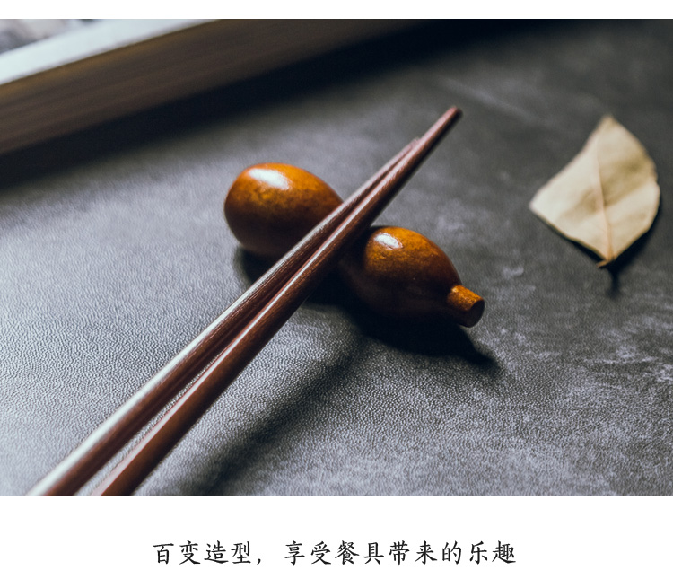 Đũa gỗ khung đũa gỗ chắc chắn Nhà hàng Nhật Bản sáng tạo đơn giản đũa đũa cung cấp bộ đồ ăn - Đồ ăn tối bộ bát đĩa hàn quốc