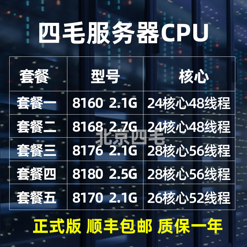 Intel 8163/8158/8160/8168/8180 CPU，性能之选揭秘！-CPU-淘宝好物网