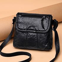 2021 New Women bag small square bag shoulder bag shoulder bag Mini small bag wash soft leather wild lady bag tide