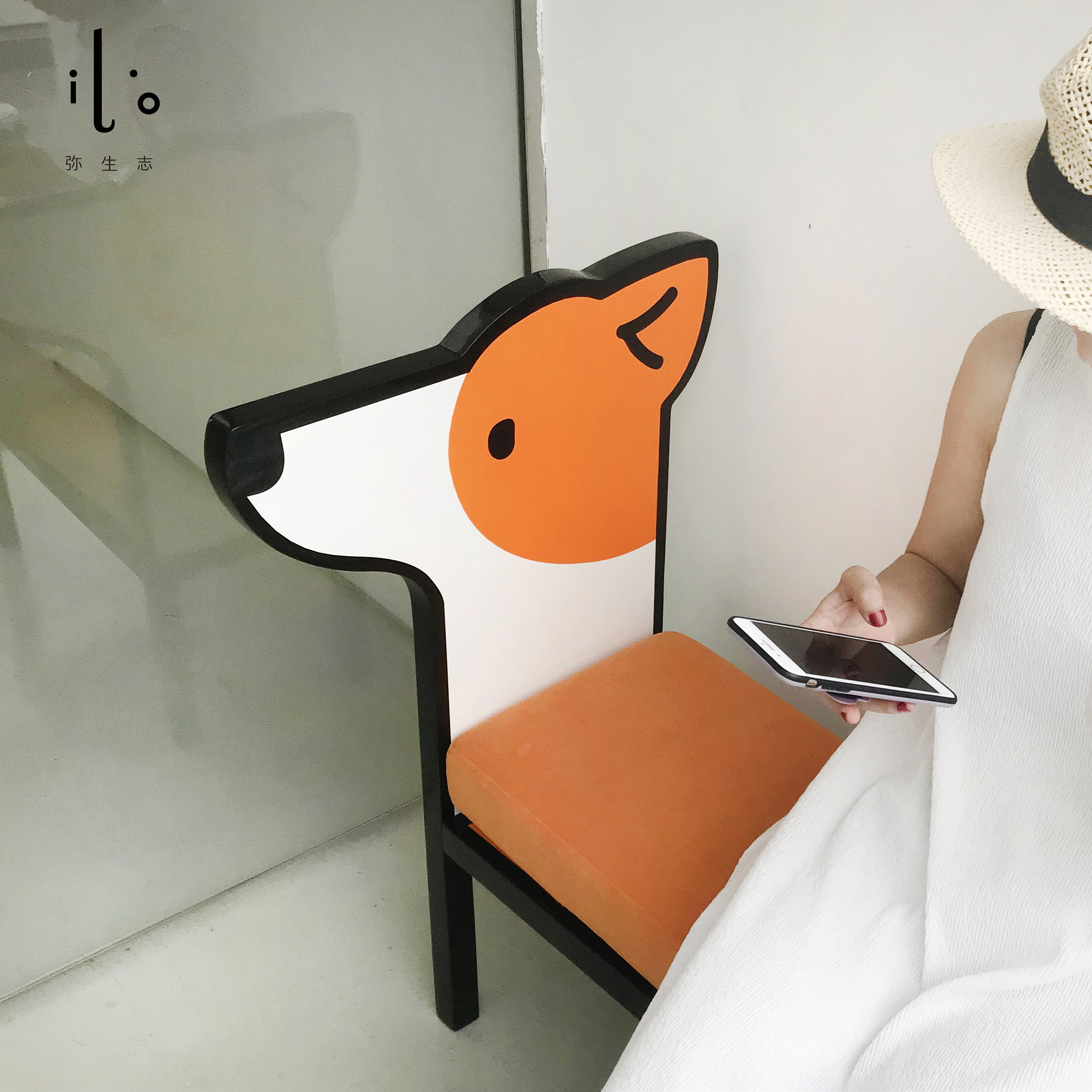 Mass original design Ko Ki-stool Nordic modern shoe-changing stool bench Hyun Guan Guan Solid Wood Cute Children's House Stool