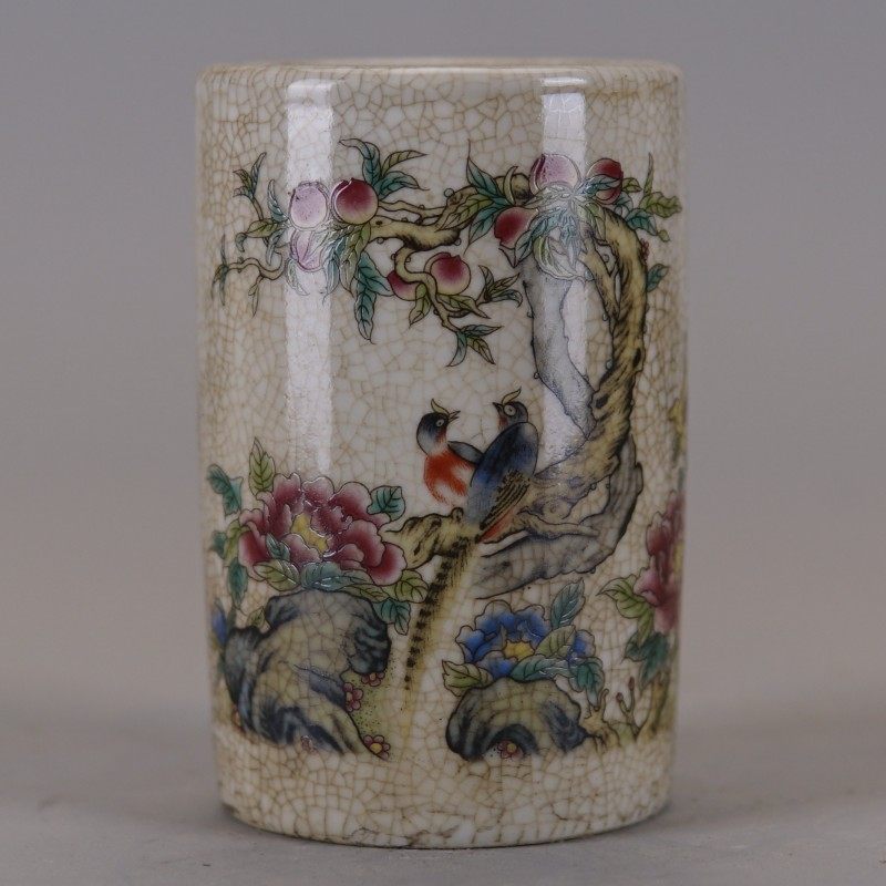 Qing Dynasty Guangxu year antique secondhand piece with blue and white flowers