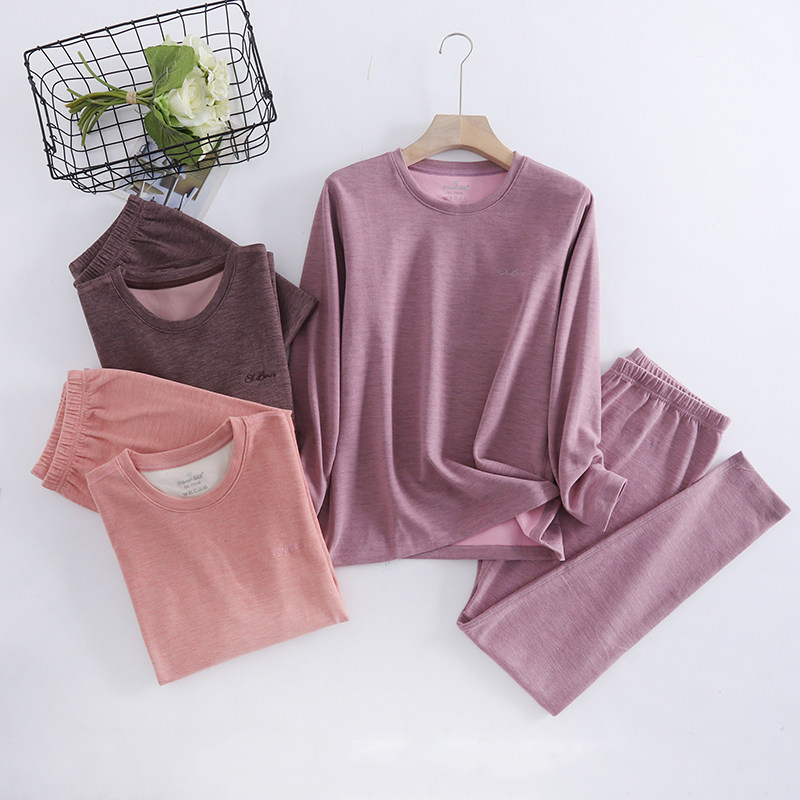 Autumn and winter Large size Sizes Fever Clothes Woman OLD AGE FEVER AUTUMN CLOTHING SANITARY PANTS SUIT WITHOUT MARK TWO-SIDED DERVELED UNDERSHIRT