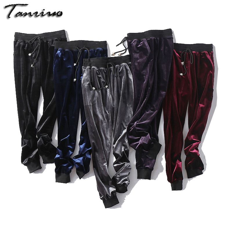 Tanzo 26Th Autumn/Winter Couple's Style Genuine Imported Velvet Wide-Leg Harem Jogger Pants Women's Single Pants Tanzo 26Th Autumn/Winter Couple's Style Genuine Imported Velvet Wide-Leg Harem Jogger Pants Women's Single Pants