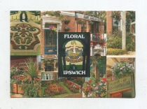 The British Blank Old Postcard Flowers Town Ipswich