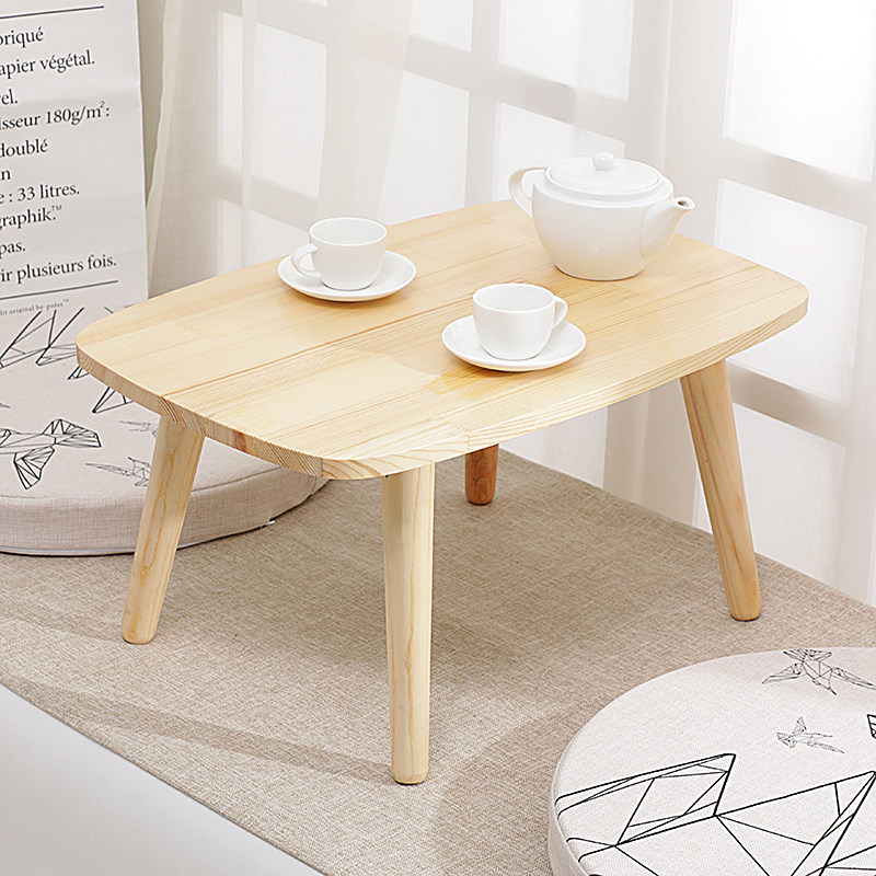 ins Nordic bay window small table tatami small coffee table simple bay window table Japanese window sills low table solid wood