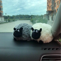 White alpaca car bamboo charcoal bag doll sheep car activated carbon bag to remove formaldehyde and deodorize new car ornaments