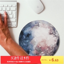 Personality Planet Mouse pad Creative soft natural rubber mat Illegal outreach steering under night
