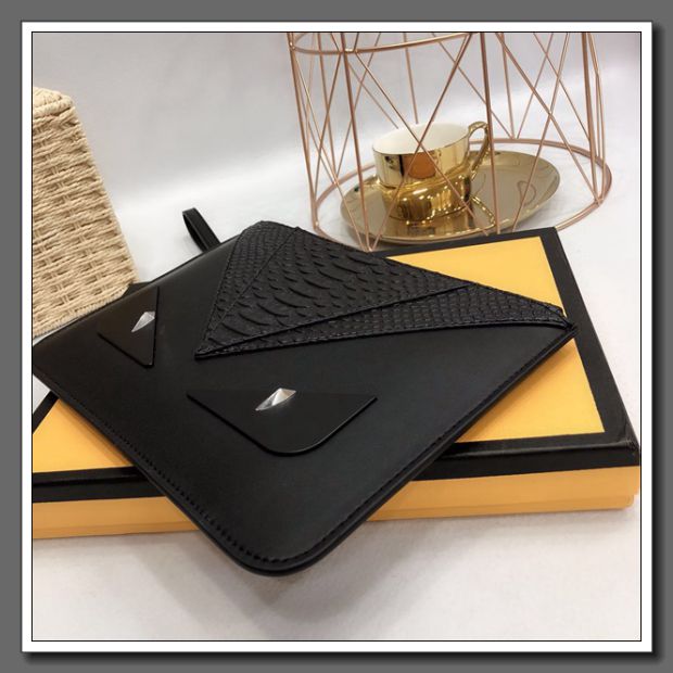 Little Monster Eye Clutch 2018 New Leather Envel Ly hợp Túi thông thường Dung lượng lớn Ly hợp Túi da Nam và nữ - Túi của con người túi xách chanel