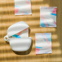 Japan imported sanitary napkin storage bag large capacity aunt towel bag with lid moon bag m towel cotton portable storage box