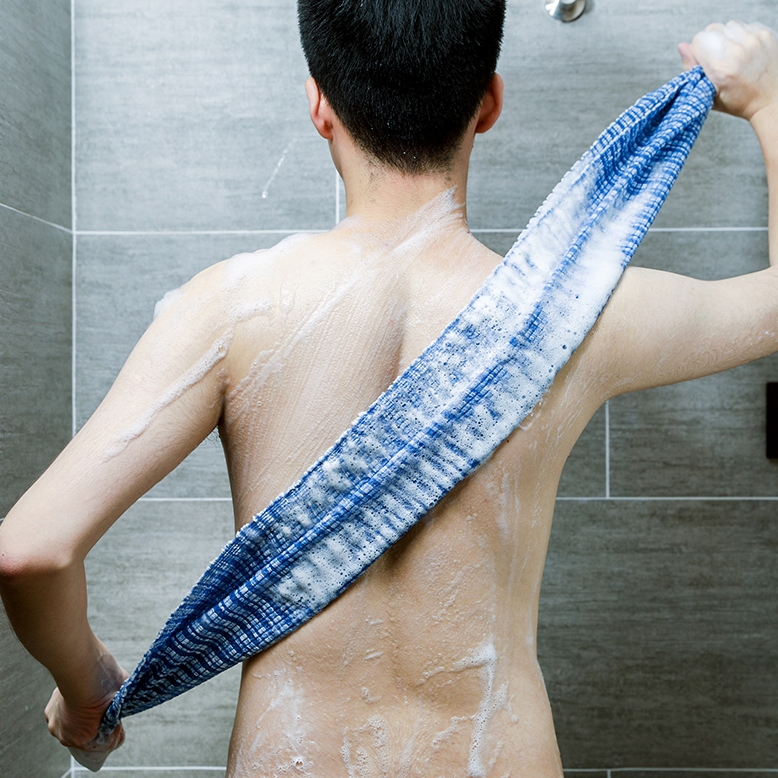 Japanese Imported Bath Towel, Long Strip Back Scrubber, Exfoliating and Foaming Bath Towel, Extended Back Scrubber Japanese Imported Bath Towel, Long Strip Back Scrubber, Exfoliating and Foaming Bath Towel, Extended Back Scrubber