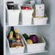 Japan imported under-sink cabinet storage box kitchen seasoning storage basket storage rack with pulley storage basket