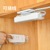 A socket holder may winding line display artifact socket router strip adhesive hook wall-mounted shelf