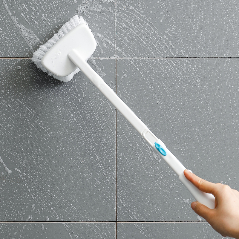 Japanese Aisen Bathroom Cleaning Brush with Long Handle, Foldable Brush for Walls, Floors, Bathtubs, Tiles, and Floors, Magic Brush