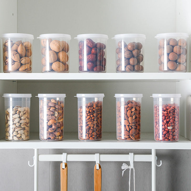 Japan Import Sealed Tank Transparent Plastic Kitchen Food Grade Nut Snacks Storage Box Dried Fruits Tea Storage Tank-Taobao