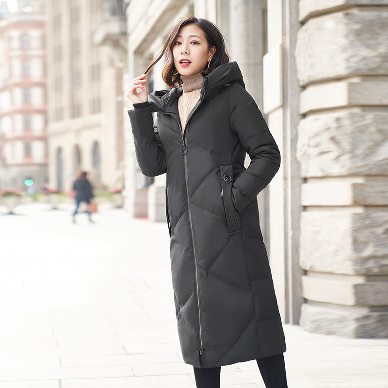 Chericom 千仞岗 18年商场同款 女式长款连帽羽绒服 聚划算+天猫优惠券折后￥399包邮（￥589-190）3色可选