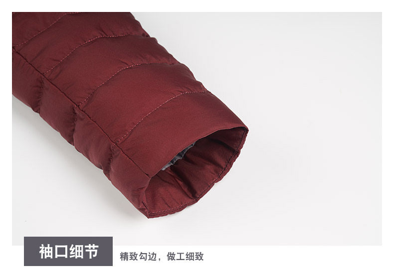 千仞岗 女士中长款羽绒服 90%含绒量 图9