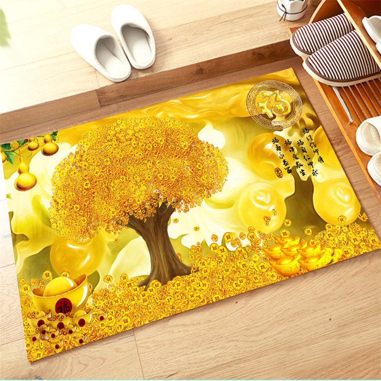Entrance Door Carpet, Floor Mat, Foot Mat, Money Tree, Gold All over the Floor, Treasure Bowl, Housewarming New Home Carpet, Floor Mat Entrance Door Carpet, Floor Mat, Foot Mat, Money Tree, Gold All over the Floor, Treasure Bowl, Housewarming New Home Carpet, Floor Mat