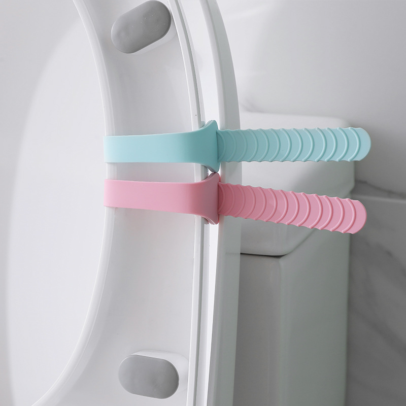 Home hatchback toilet lid opening lid handle silicone anti dirty open toilet lid toilet bowl sanitary lifting lid Tilid