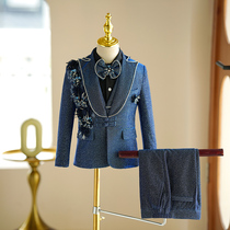 Childrens suit suit British style model catwalk flower girl small suit piano performance suit boy host dress