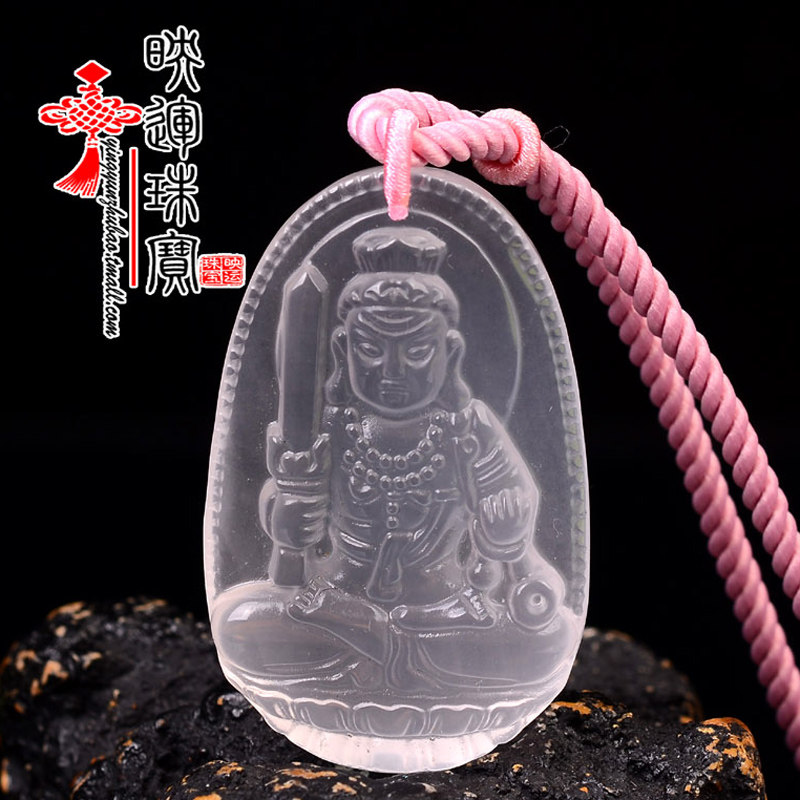 Gift ice powder crystal Amitabha Bodhisattva pendant belongs to the pig dog zodiac patron saint pendant Vanity Man The man and woman