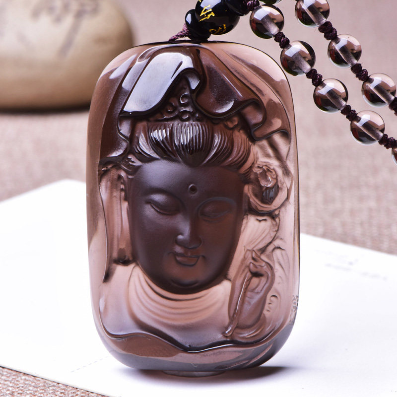 Ice Breeder Black Yaoshi Puxian Bodhisattva Pendant Zodiac Zodiac Dragon Snake Patron Saint of the Snake Patron Saint of the Buddha Necklace and Pendant Pendant of Men and Women